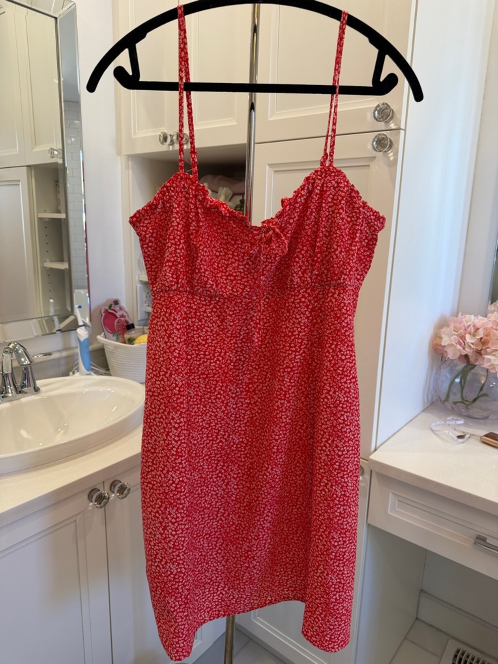 Only Red Floral Slip Mini Dress